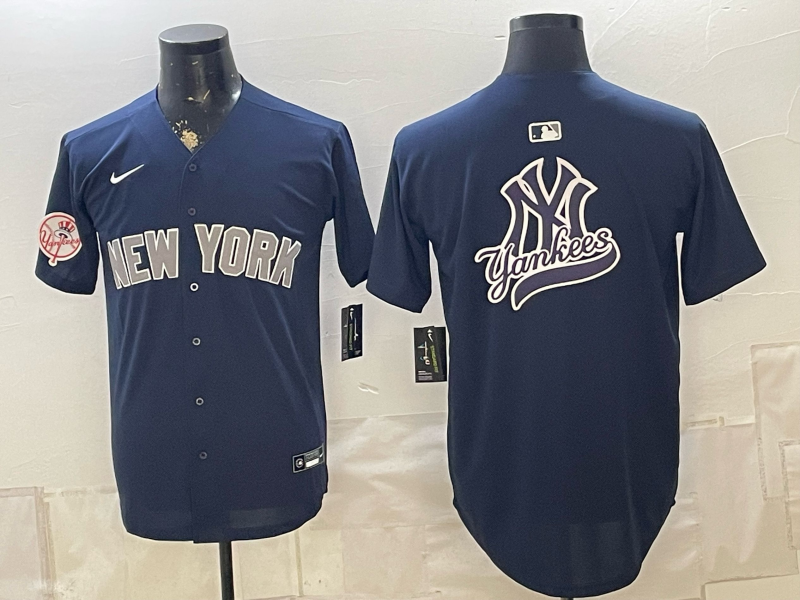 Men 2026 New York Yankees blank blue Nike MLB Jersey 08291009